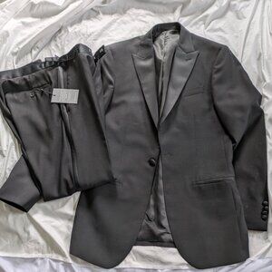 Black Tux 2 Piece Tuxedo 36R Jacket 30x30 pants